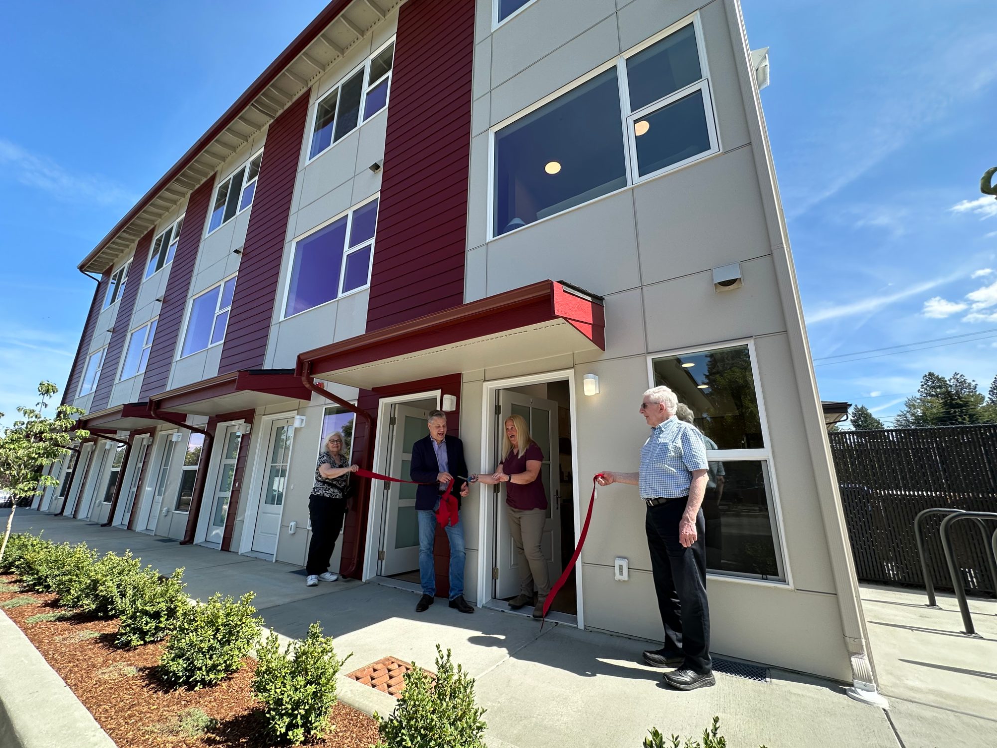 Ribbon-cutting ceremony at the completed Project Zero building in Spokane, Washington